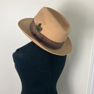Vintage Empire State wool Fedora Hat Size Large